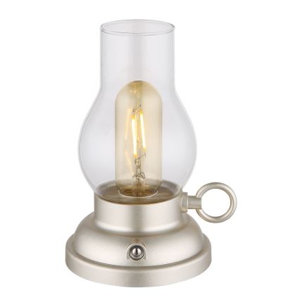Globo - LED Lampada da tavolo touch ricaricabile e dimmerabile LED/1W/3,7V 1200 mAh cromo opaco