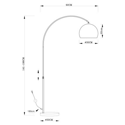 Globo - Lampada da terra 1xE27/40W/230V