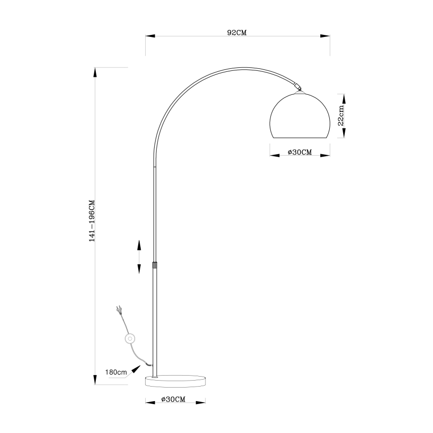 Globo - Lampada da terra 1xE27/40W/230V