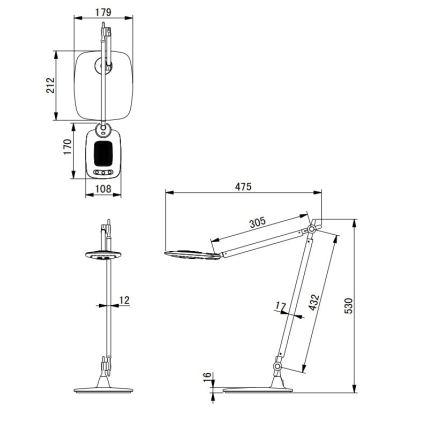Globo - Lampada da tavolo dimmerabile a sfioramento a LED/9W/230V 3000/5000/6500K
