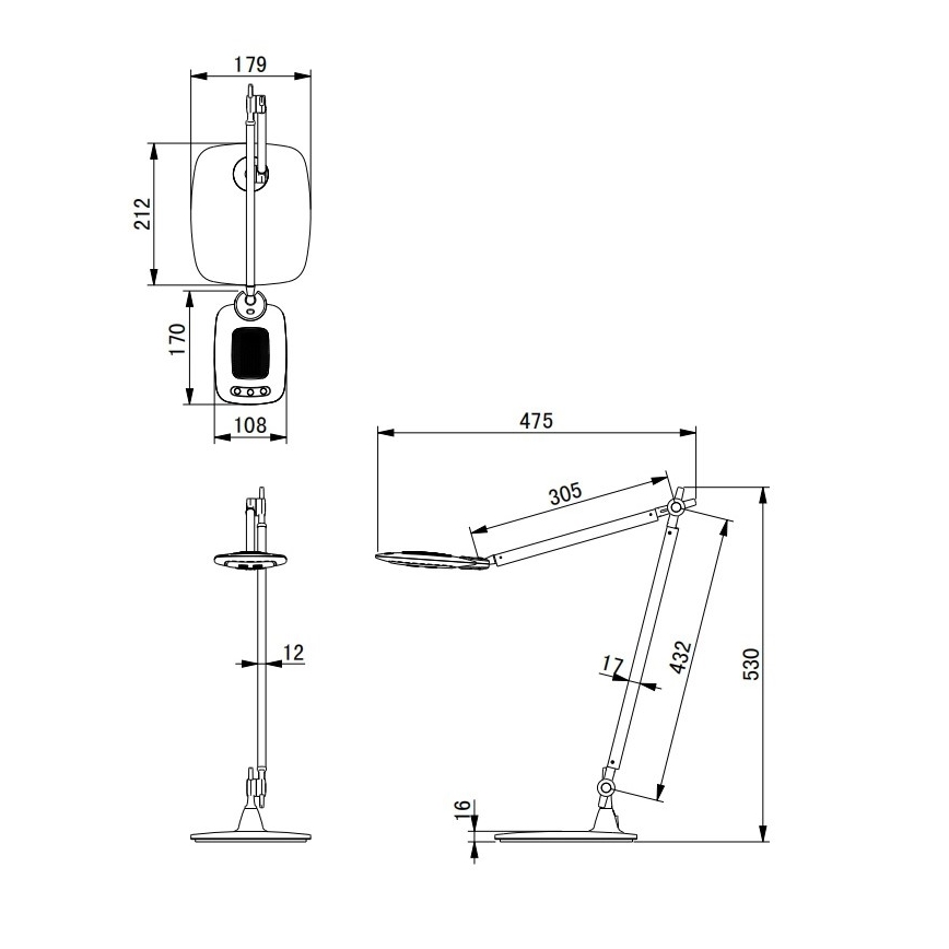 Globo - Lampada da tavolo dimmerabile a sfioramento a LED/9W/230V 3000/5000/6500K