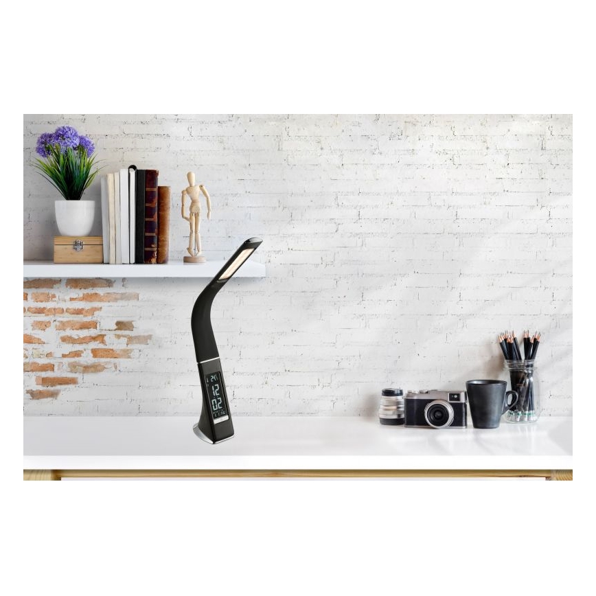 Globo - Lampada da tavolo dimmerabile a touch con display LED/6,5W/230V 3000/4500/5800K nero