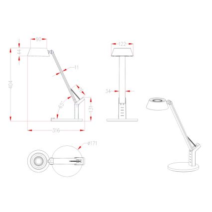 Globo - Lampada da tavolo LED dimmerabile LED/8W/230V