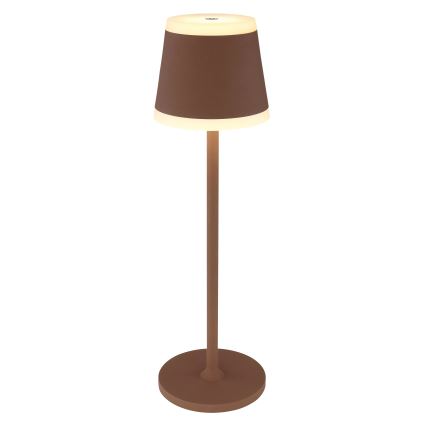 Globo - LED Lampada da tavolo touch ricaricabile e dimmerabile LED/4,6W/3,7V 3000K 1800mAh marrone IP54
