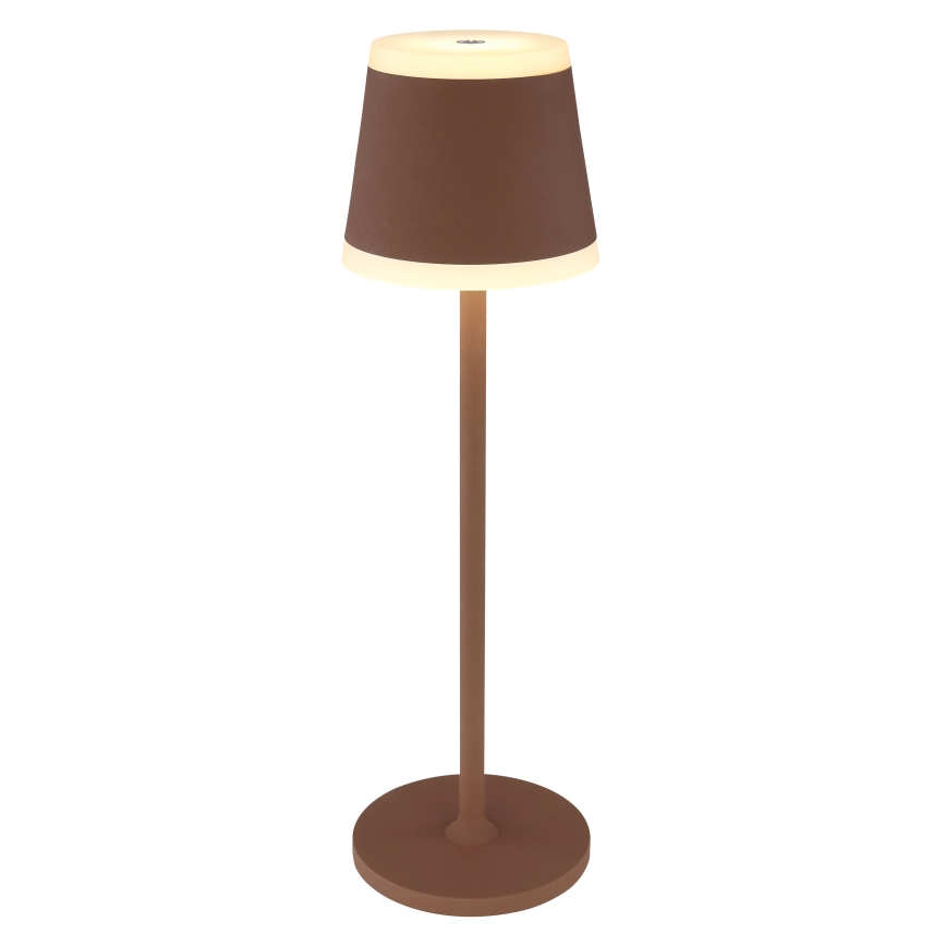 Globo - LED Lampada da tavolo touch ricaricabile e dimmerabile LED/4,6W/3,7V 3000K 1800mAh marrone IP54