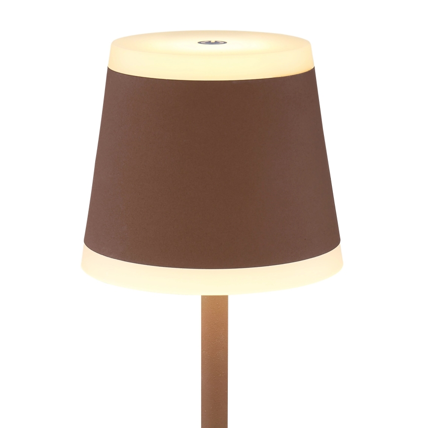Globo - LED Lampada da tavolo touch ricaricabile e dimmerabile LED/4,6W/3,7V 3000K 1800mAh marrone IP54