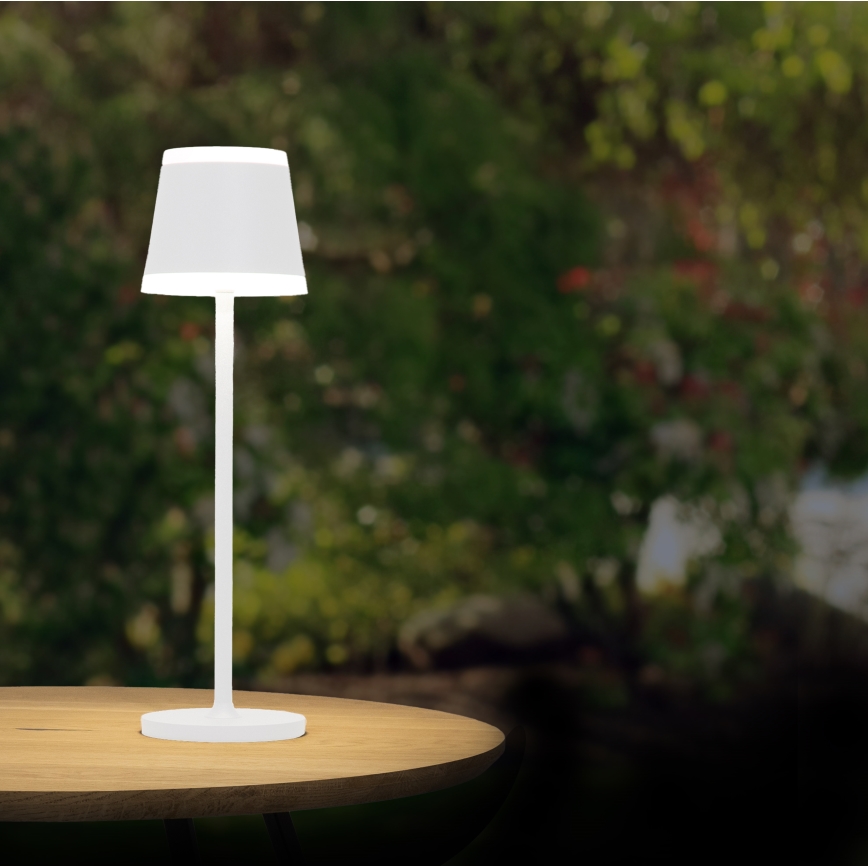 Globo - LED Lampada da tavolo touch ricaricabile e dimmerabile LED/4,6W/230V 1800 mAh USB IP54 bianco