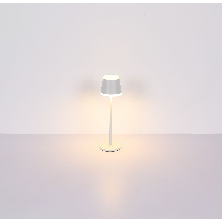 Globo - LED Lampada da tavolo touch ricaricabile e dimmerabile LED/4,6W/230V 1800 mAh USB IP54 bianco