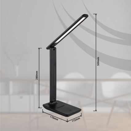 Globo 58439SA -LED Lampada da tavolo ricaricabile dimmerabile Touch BRIGHTON LED/5W/5V 1800 mAh nero