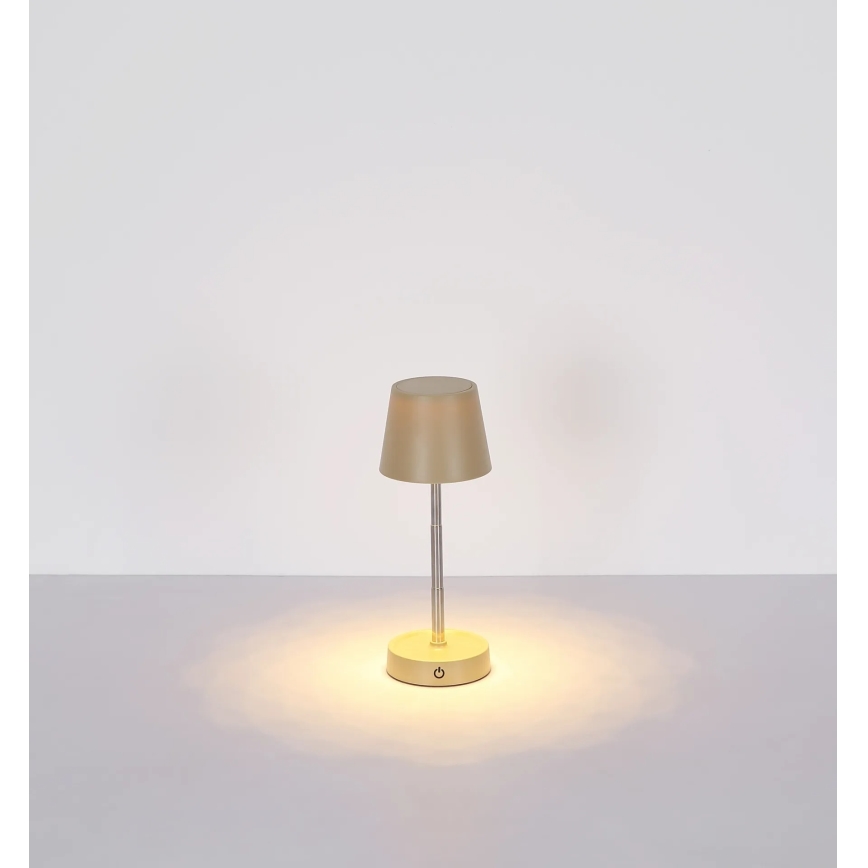 Globo - Lampada da tavolo ricaricabile a LED dimmerabile con controllo touch, 1,2 W / 3 V, 1200 mAh