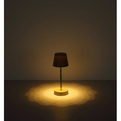 Globo - Lampada da tavolo ricaricabile a LED dimmerabile con controllo touch, 1,2 W / 3 V, 1200 mAh