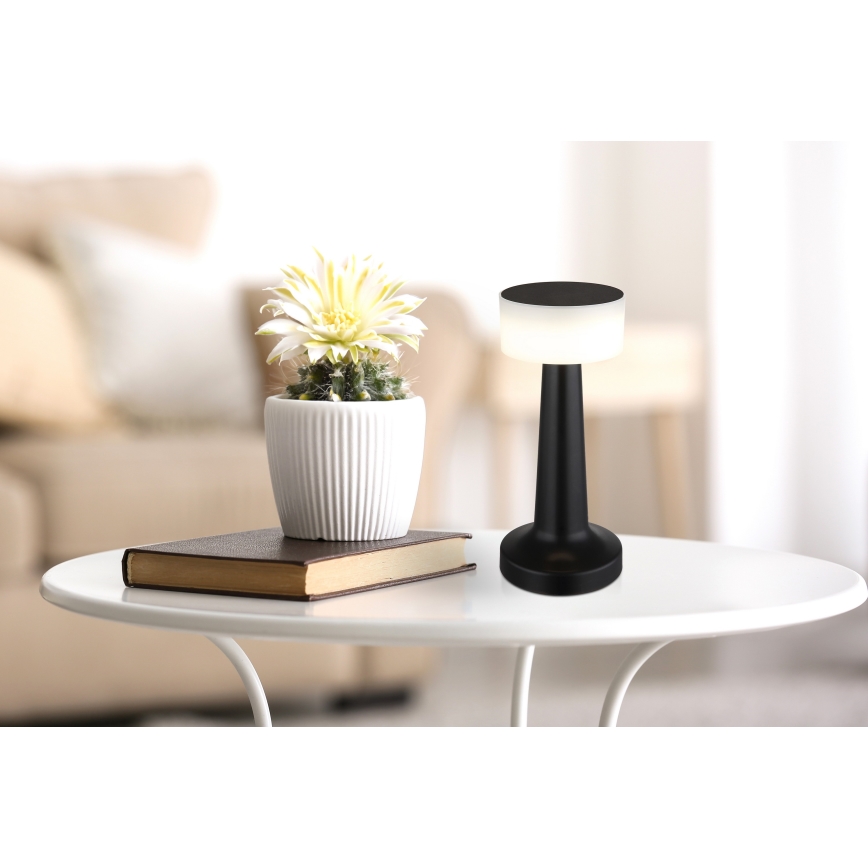 Globo - Lampada da tavolo LED dimmerabile con funzione Touch LED/1W/3,7V 2700K/4000K/6500K 800 mAh USB nero