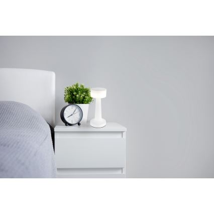 Globo - Lampada da tavolo LED dimmerabile con touch LED/1W/3,7V 2700K/4000K/6500K 800 mAh USB bianca