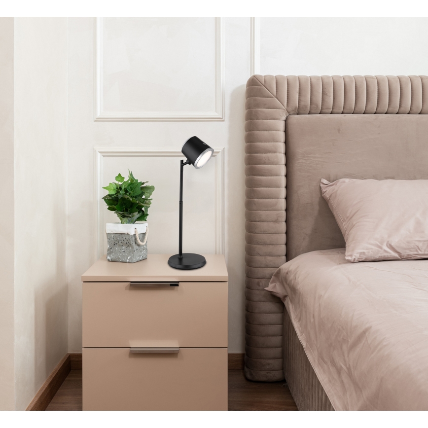Globo - Lampada da tavolo touch dimmerabile 4 in 1 LED/6W/3,7V 3000K/4000K/6500K 1500 mAh USB nera