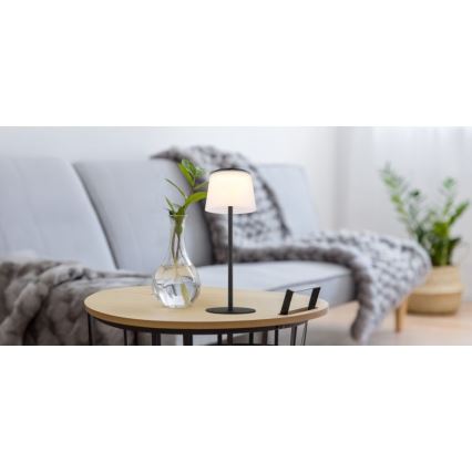 Globo - LED Lampada da tavolo da esterno touch dimmerabile LED/1,8W/5V IP44 1800 mAh nero/bianco