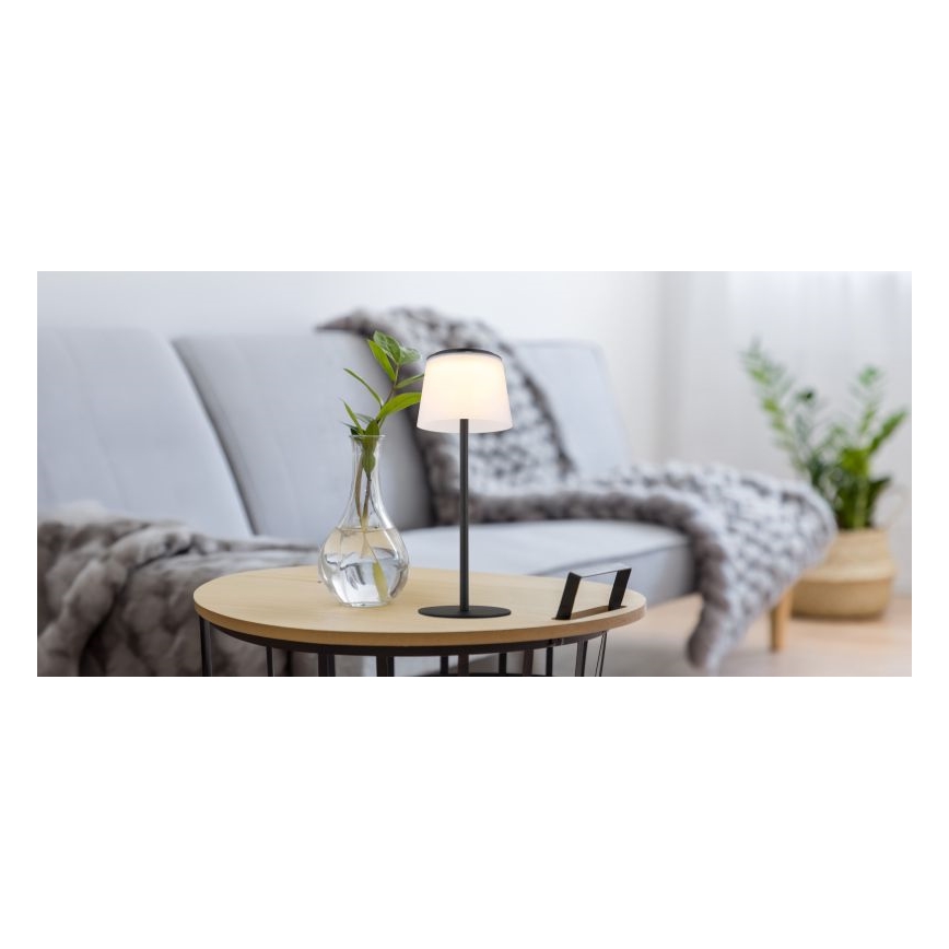 Globo - LED Lampada da tavolo da esterno touch dimmerabile LED/1,8W/5V IP44 1800 mAh nero/bianco