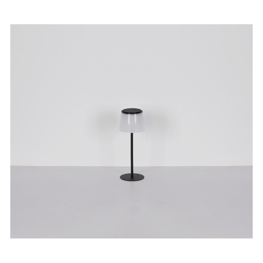Globo - LED Lampada da tavolo da esterno touch dimmerabile LED/1,8W/5V IP44 1800 mAh nero/bianco