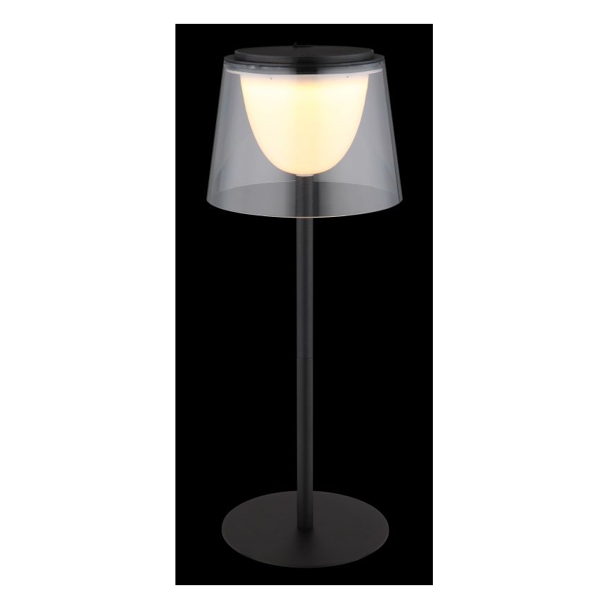 Globo - LED Lampada da tavolo da esterno touch dimmerabile LED/1,8W/5V IP44 1800 mAh nero/chiaro
