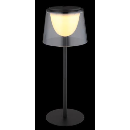 Globo - LED Lampada da tavolo da esterno touch dimmerabile LED/1,8W/5V IP44 1800 mAh nero/smoky