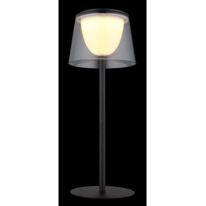 Globo - LED Lampada da tavolo da esterno touch dimmerabile LED/1,8W/5V IP44 1800 mAh nero/smoky