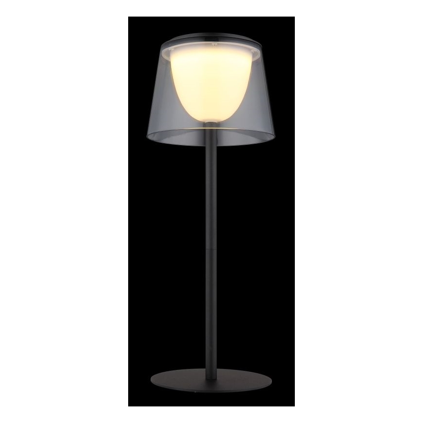 Globo - LED Lampada da tavolo da esterno touch dimmerabile LED/1,8W/5V IP44 1800 mAh nero/smoky