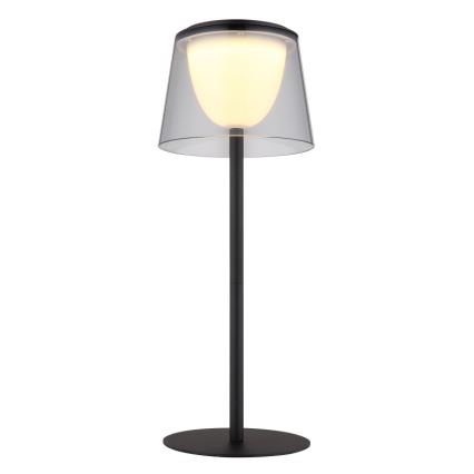 Globo - LED Lampada da tavolo da esterno touch dimmerabile LED/1,8W/5V IP44 1800 mAh nero/smoky