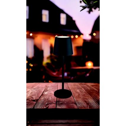 Globo 58482B-LED Lampada da tavolo ricaricabile da esterno dimmerabile VAN. 2W/5V 2200mAh IP44 nero