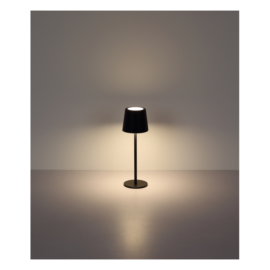 Globo 58482B-LED Lampada da tavolo ricaricabile da esterno dimmerabile VAN. 2W/5V 2200mAh IP44 nero