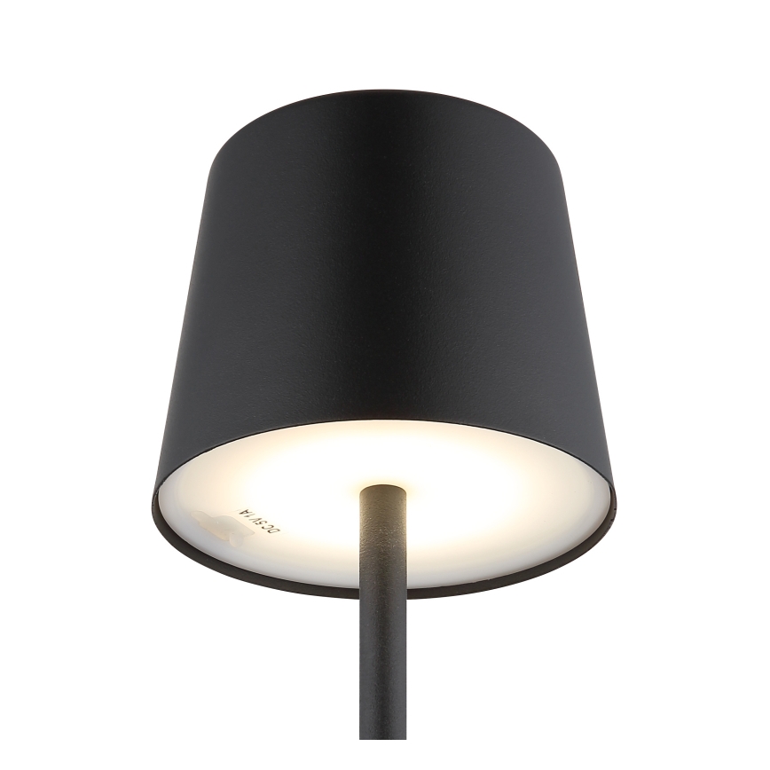 Globo 58482B-LED Lampada da tavolo ricaricabile da esterno dimmerabile VAN. 2W/5V 2200mAh IP44 nero