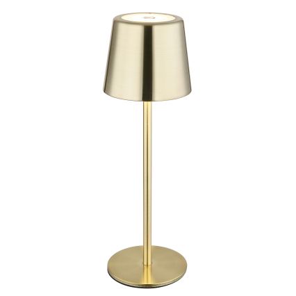 Globo - Lampada da tavolo ricaricabile a LED dimmerabile con controllo touch LED/2W/3,7V 3000/4000/6000K 2200 mAh dorata