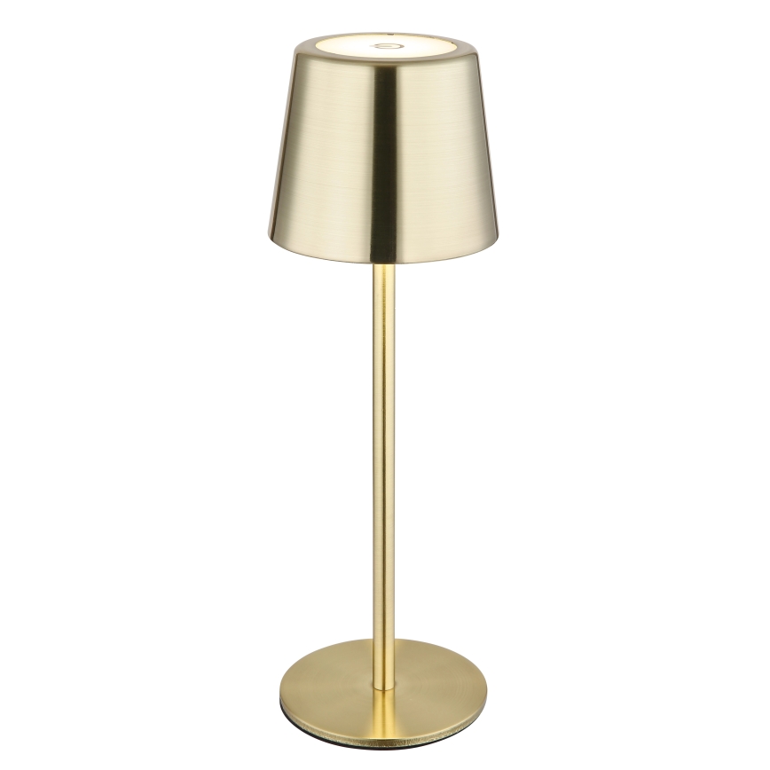 Globo - Lampada da tavolo ricaricabile a LED dimmerabile con controllo touch LED/2W/3,7V 3000/4000/6000K 2200 mAh dorata