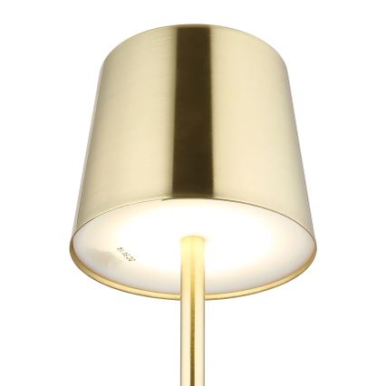 Globo - Lampada da tavolo ricaricabile a LED dimmerabile con controllo touch LED/2W/3,7V 3000/4000/6000K 2200 mAh dorata