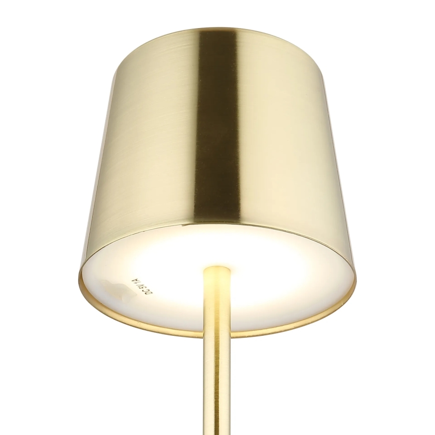 Globo - Lampada da tavolo ricaricabile a LED dimmerabile con controllo touch LED/2W/3,7V 3000/4000/6000K 2200 mAh dorata
