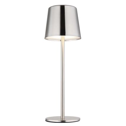 Globo - Lampada da tavolo ricaricabile a LED dimmerabile touch 2W/3,7V 3000/4000/6000K 2200 mAh cromo lucido