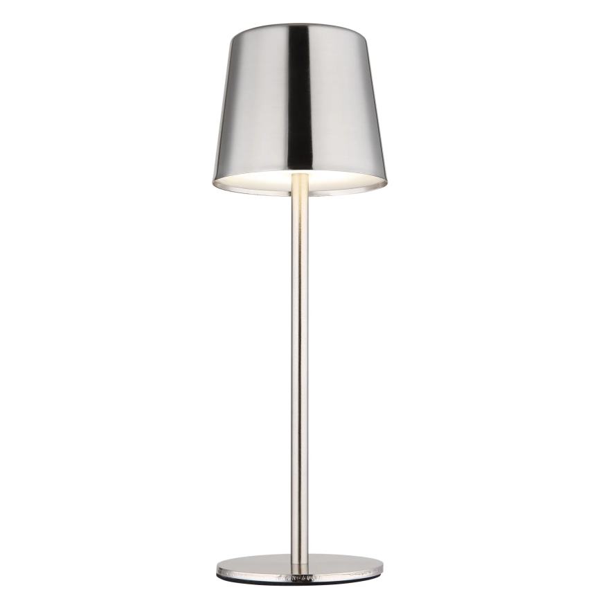 Globo - Lampada da tavolo ricaricabile a LED dimmerabile touch 2W/3,7V 3000/4000/6000K 2200 mAh cromo lucido