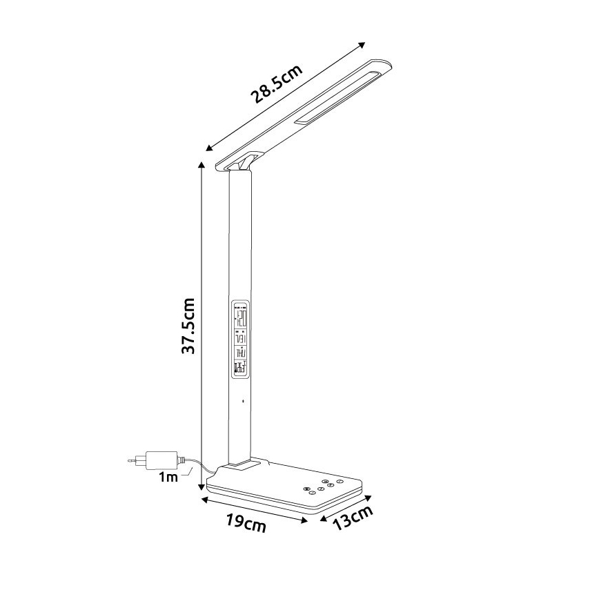 Globo - Lampada da tavolo LED dimmerabile a sfioramento, 5W, 230V, 3000/4500/7000K