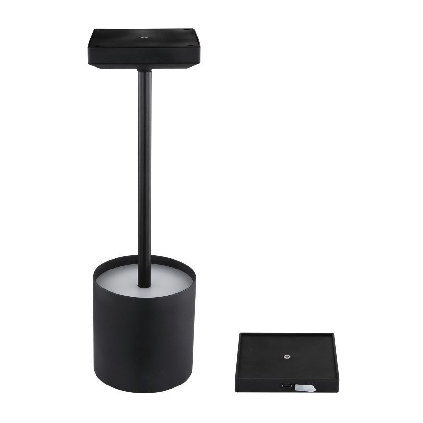 Globo - Lampada da tavolo ricaricabile a LED dimmerabile a sfioramento LED/1,5W/5V 2200 mAh nera