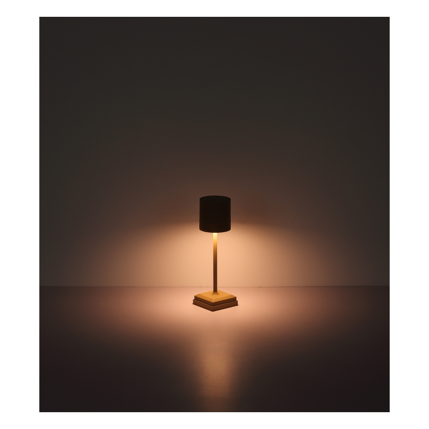Globo - Lampada da tavolo ricaricabile dimmerabile a sfioramento LED 1,5W/5V, 2200 mAh, beige