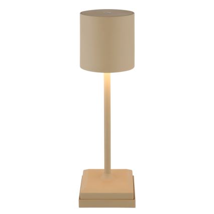 Globo - Lampada da tavolo ricaricabile dimmerabile a sfioramento LED 1,5W/5V, 2200 mAh, beige