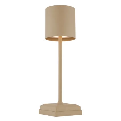 Globo - Lampada da tavolo ricaricabile dimmerabile a sfioramento LED 1,5W/5V, 2200 mAh, beige