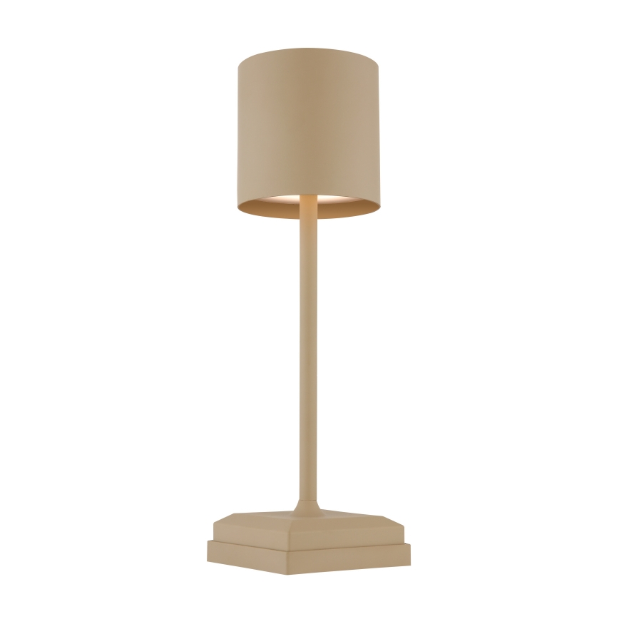 Globo - Lampada da tavolo ricaricabile dimmerabile a sfioramento LED 1,5W/5V, 2200 mAh, beige