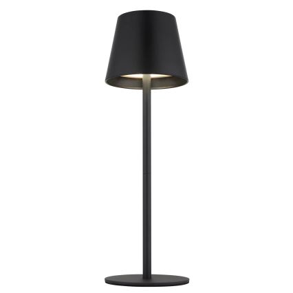 Globo - Lampada da tavolo ricaricabile per esterni 3 in 1 a LED, dimmerabile con controllo touch, 3W/5V, 3000/4000/5000K, IP54, 1800 mAh, nero