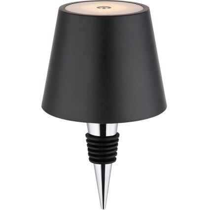 Globo - Lampada da tavolo ricaricabile per esterni 3 in 1 a LED, dimmerabile con controllo touch, 3W/5V, 3000/4000/5000K, IP54, 1800 mAh, nero