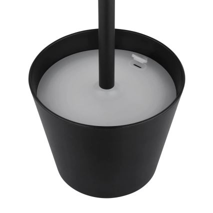 Globo - Lampada da tavolo ricaricabile per esterni 3 in 1 a LED, dimmerabile con controllo touch, 3W/5V, 3000/4000/5000K, IP54, 1800 mAh, nero