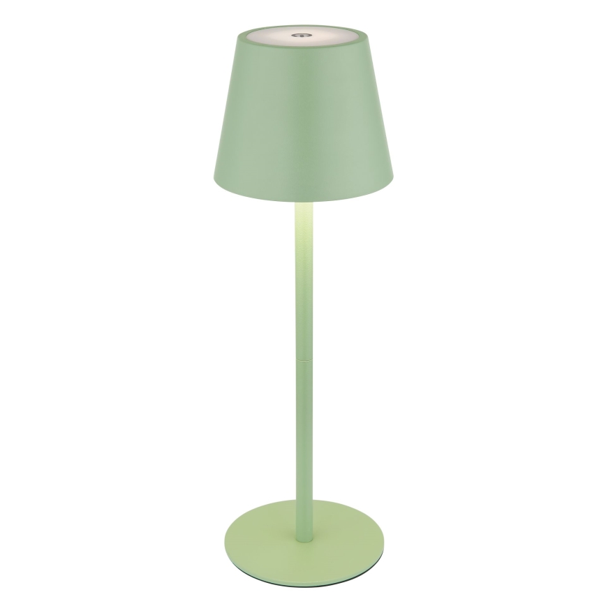 Globo - Lampada da tavolo ricaricabile per esterni dimmerabile a sfioramento 3-in-1 LED/3W/5V 3000/4000/5000K IP54 1800 mAh verde