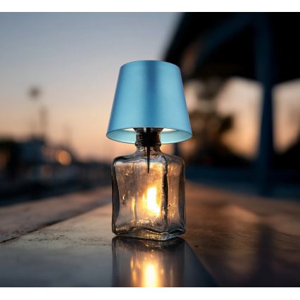 Globo - LED lampada da tavolo ricaricabile da esterno dimmerabile a tocco 3 in 1 LED/3W/5V 3000/4000/5000K IP54 1800 mAh blu