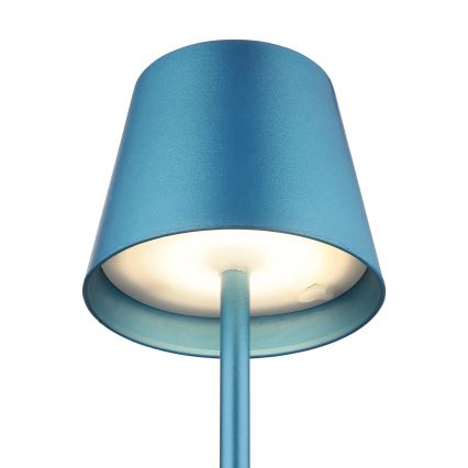 Globo - LED lampada da tavolo ricaricabile da esterno dimmerabile a tocco 3 in 1 LED/3W/5V 3000/4000/5000K IP54 1800 mAh blu