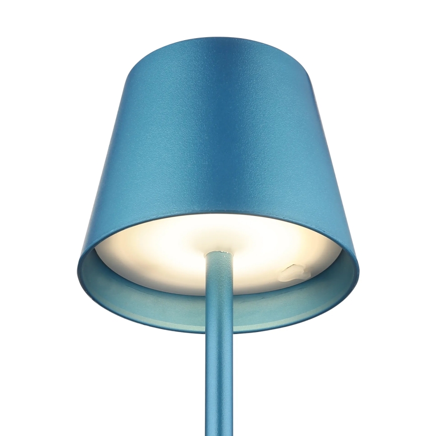 Globo - LED lampada da tavolo ricaricabile da esterno dimmerabile a tocco 3 in 1 LED/3W/5V 3000/4000/5000K IP54 1800 mAh blu
