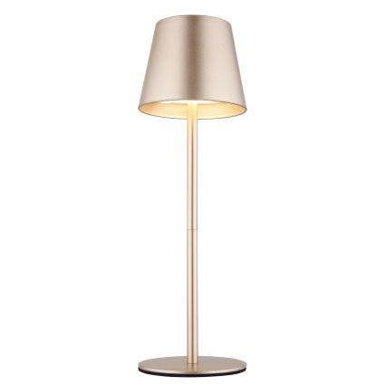 Globo - Lampada da tavolo da esterno ricaricabile dimmerabile con controllo touch 3 in 1 LED/3W/5V 3000/4000/5000K IP54 1800 mAh ottone