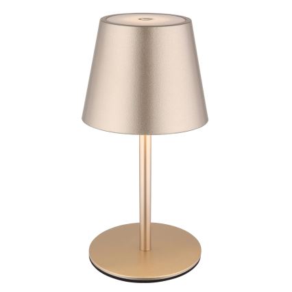 Globo - Lampada da tavolo da esterno ricaricabile dimmerabile con controllo touch 3 in 1 LED/3W/5V 3000/4000/5000K IP54 1800 mAh ottone